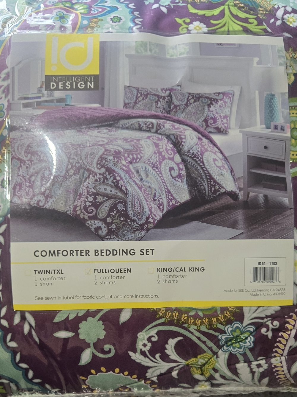 Intelligent Design Purple Paisley Comforter Set